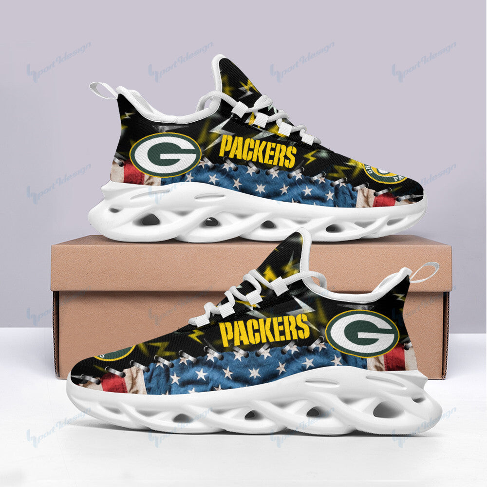 Ideafootwear Green Bay Packers NFL Max Soul Shoes Sneakers For Men And Women