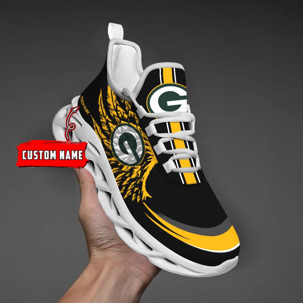 Ideafootwear Green Bay Packers NFL Max Soul Shoes Sneakers For Men And Women