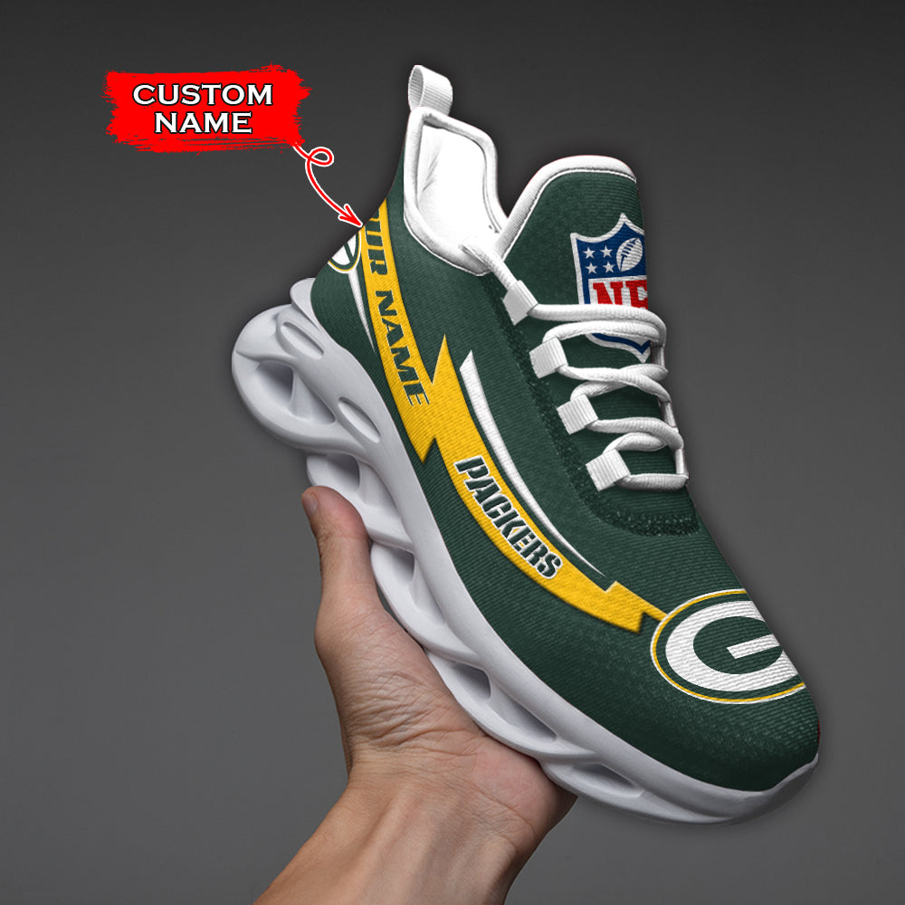 Ideafootwear Green Bay Packers NFL Max Soul Shoes Sneakers For Men And Women