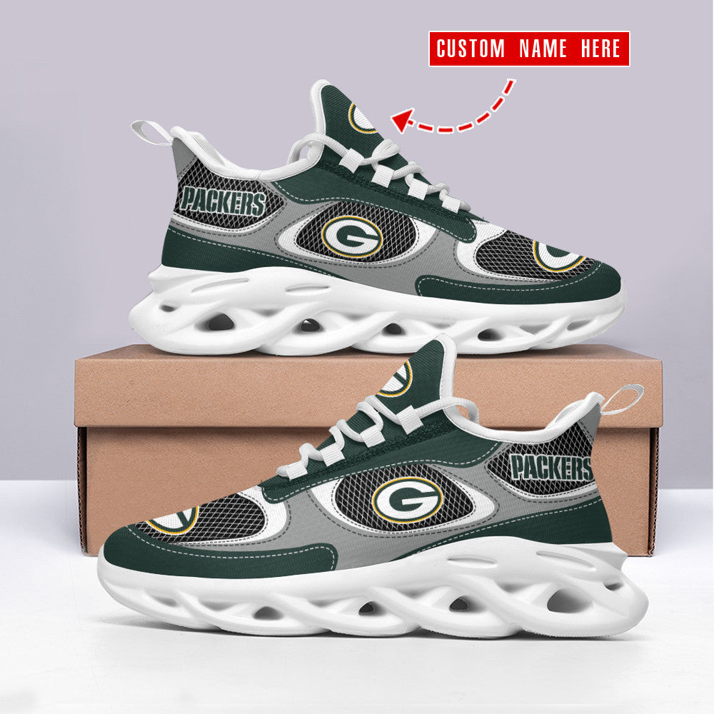Ideafootwear Green Bay Packers NFL Max Soul Shoes Sneakers For Men And Women
