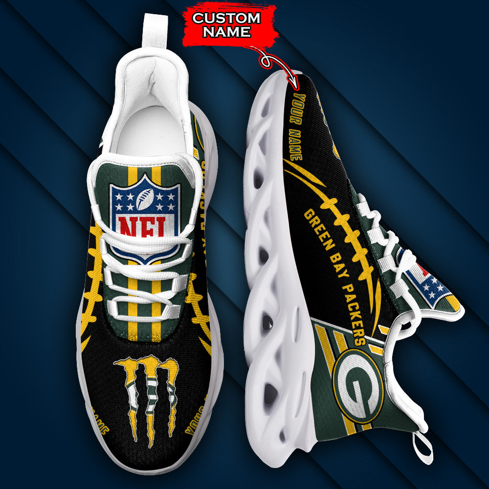 Ideafootwear Green Bay Packers NFL Max Soul Shoes Sneakers For Men And Women