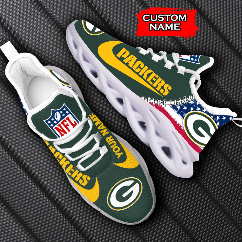Ideafootwear Green Bay Packers NFL Max Soul Shoes Sneakers For Men And Women