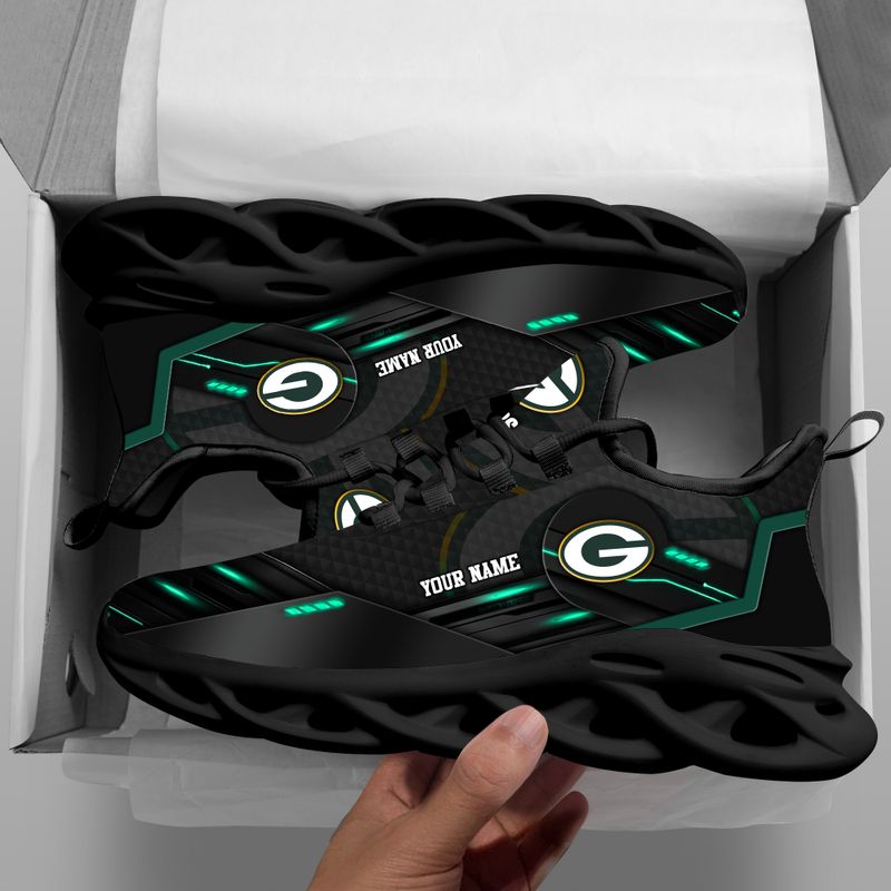 Ideafootwear Green Bay Packers NFL Max Soul Shoes Sneakers For Men And Women