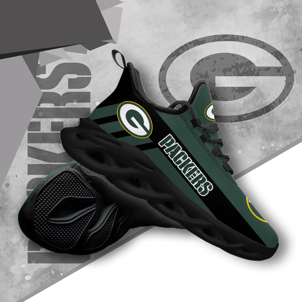Ideafootwear Green Bay Packers NFL Max Soul Shoes Sneakers For Men And Women