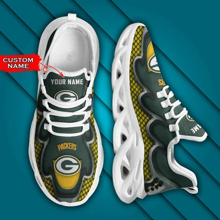 Ideafootwear Green Bay Packers NFL Max Soul Shoes Sneakers For Men And Women