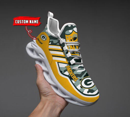 Ideafootwear Green Bay Packers NFL Max Soul Shoes Sneakers For Men And Women