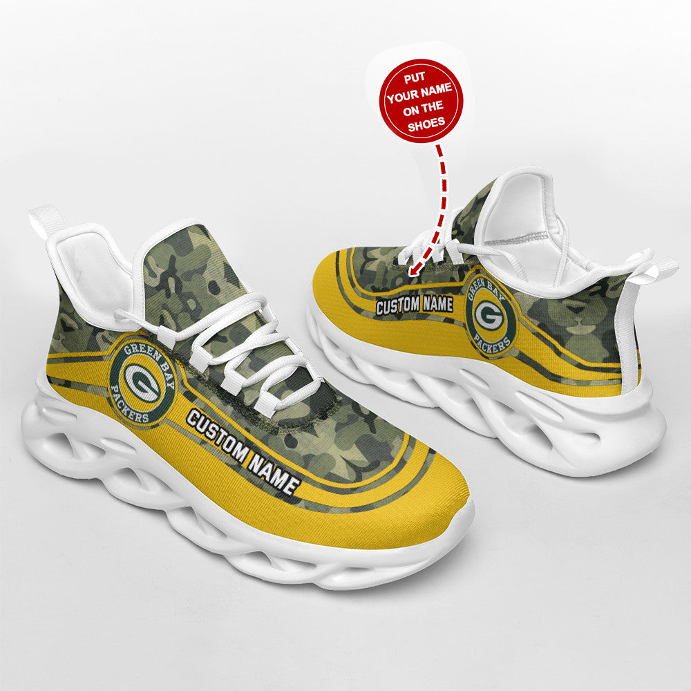 Ideafootwear Green Bay Packers NFL Max Soul Shoes Sneakers For Men And Women