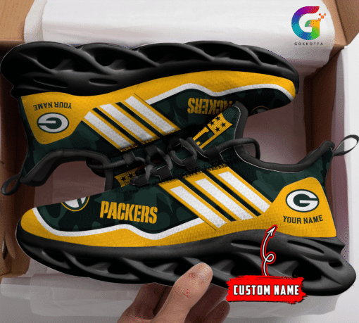 Ideafootwear Green Bay Packers NFL Max Soul Shoes Sneakers For Men And Women