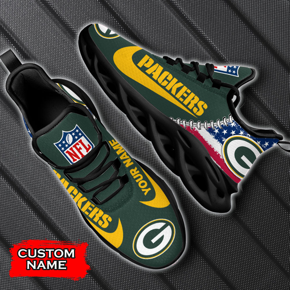 Ideafootwear Green Bay Packers NFL Max Soul Shoes Sneakers For Men And Women