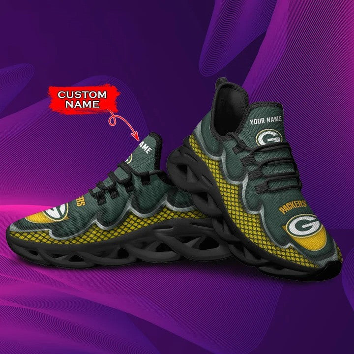Ideafootwear Green Bay Packers NFL Max Soul Shoes Sneakers For Men And Women