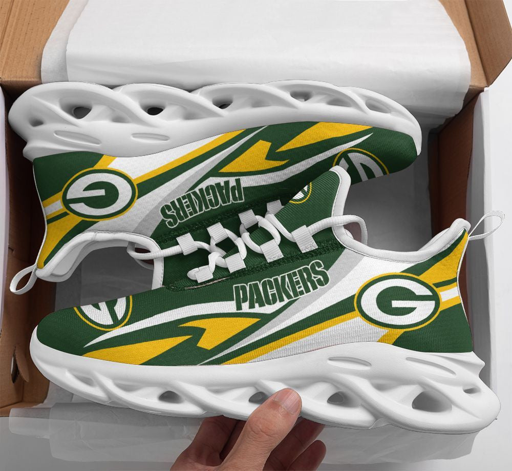 Ideafootwear Green Bay Packers NFL Max Soul Shoes Sneakers For Men And Women