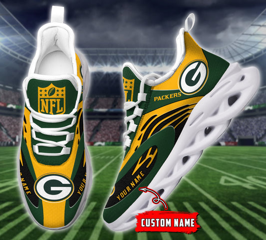 Ideafootwear Green Bay Packers NFL Max Soul Shoes Sneakers For Men And Women