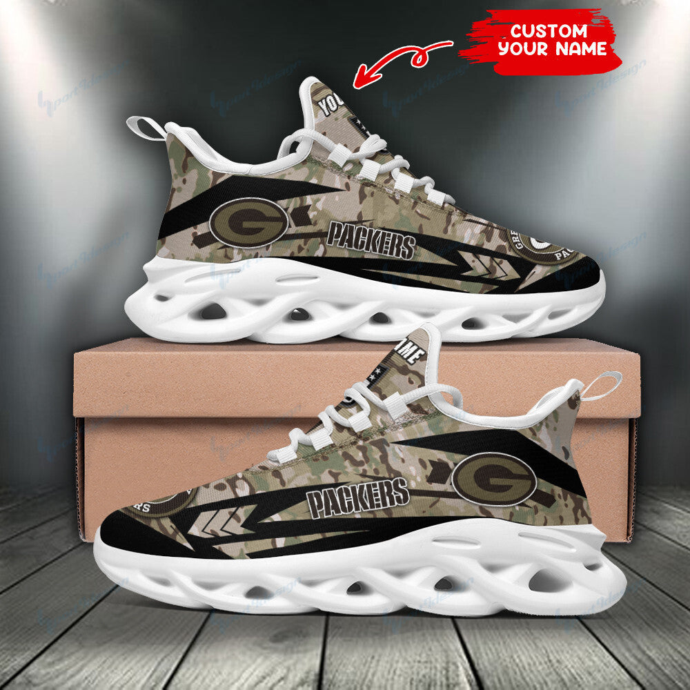 Ideafootwear Green Bay Packers NFL Max Soul Shoes Sneakers For Men And Women