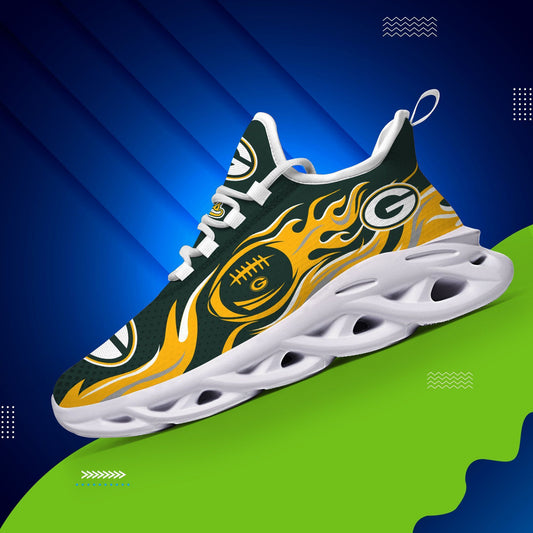 Ideafootwear Green Bay Packers NFL Max Soul Shoes Sneakers For Men And Women