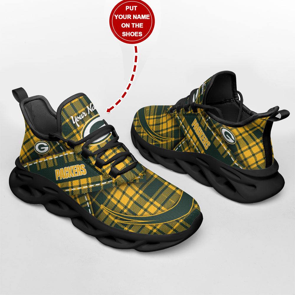 Ideafootwear Green Bay Packers NFL Max Soul Shoes Sneakers For Men And Women