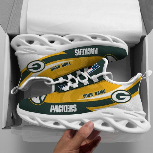 Ideafootwear Green Bay Packers NFL Max Soul Shoes Sneakers For Men And Women