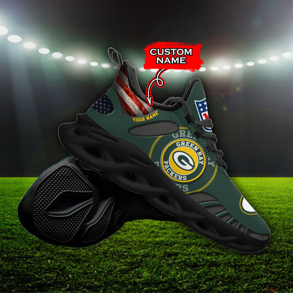 Ideafootwear Green Bay Packers NFL Max Soul Shoes Sneakers For Men And Women