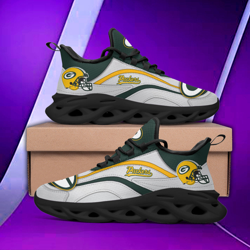 Ideafootwear Green Bay Packers NFL Max Soul Shoes Sneakers For Men And Women