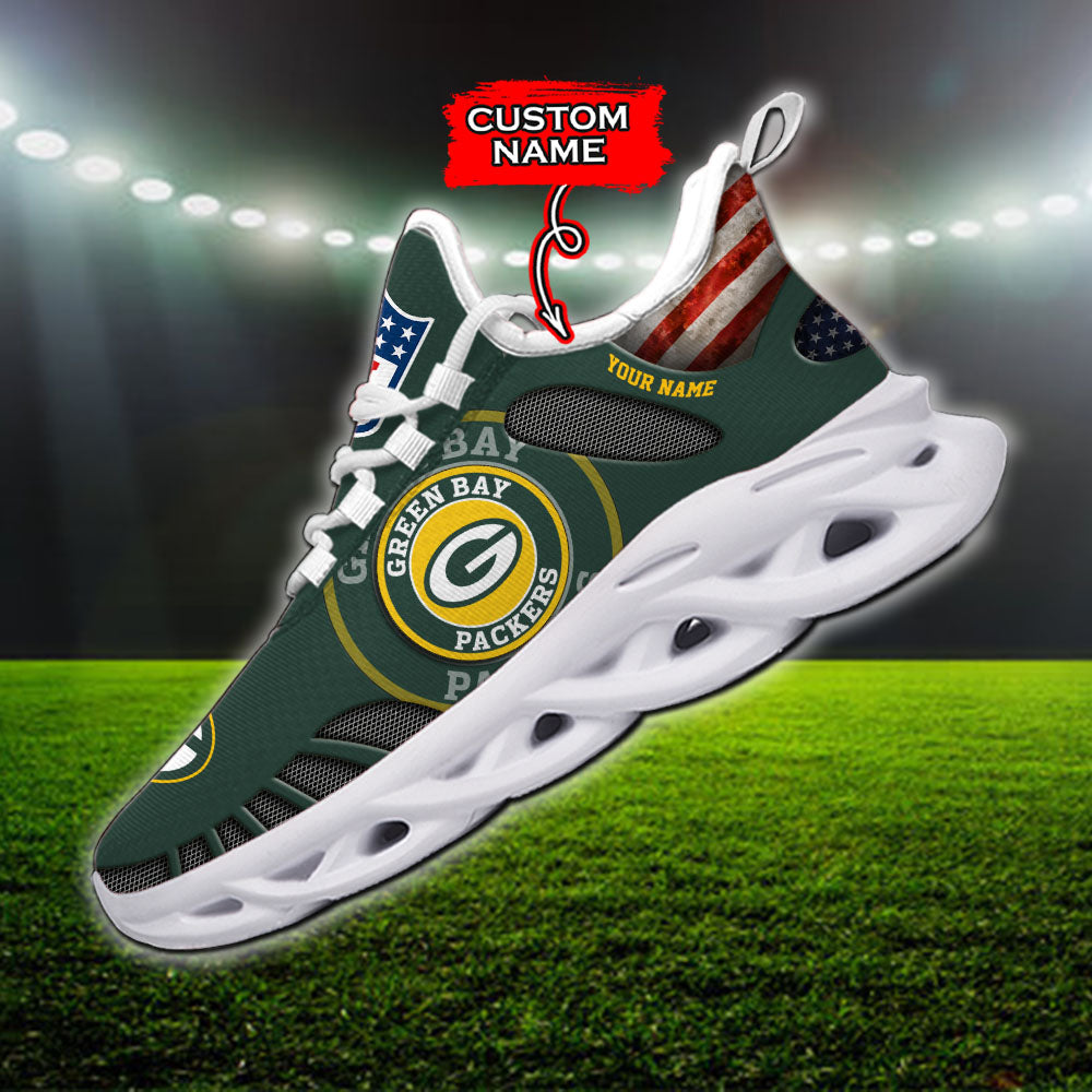 Ideafootwear Green Bay Packers NFL Max Soul Shoes Sneakers For Men And Women