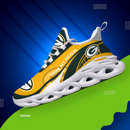 Ideafootwear Green Bay Packers NFL Max Soul Shoes Sneakers For Men And Women