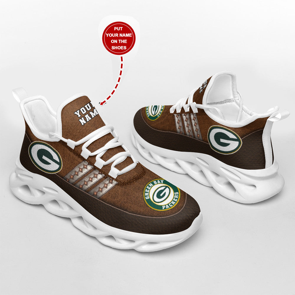 Ideafootwear Green Bay Packers NFL Max Soul Shoes Sneakers For Men And Women