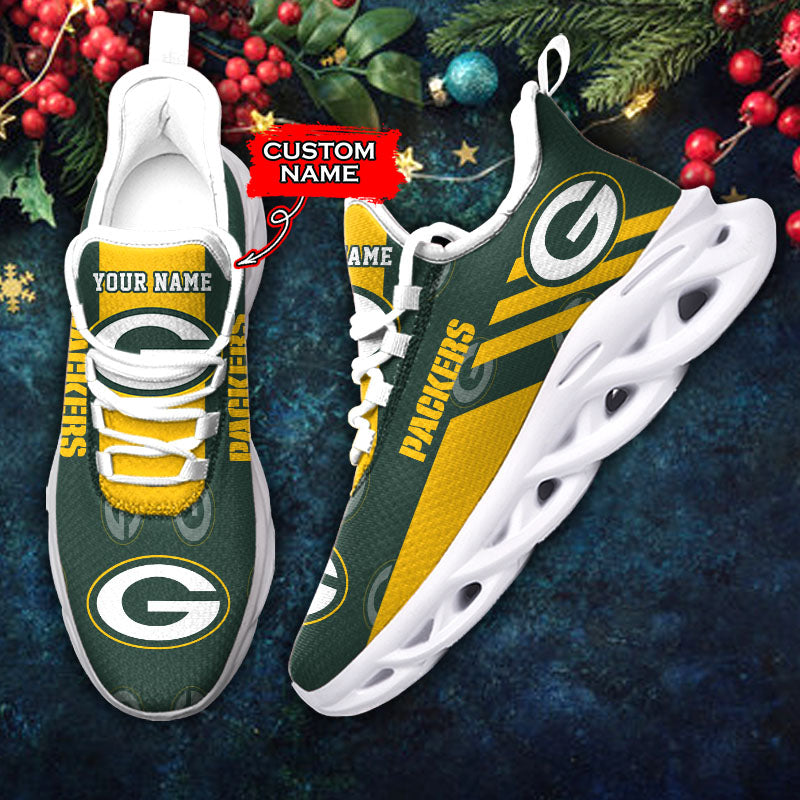 Ideafootwear Green Bay Packers NFL Max Soul Shoes Sneakers For Men And Women