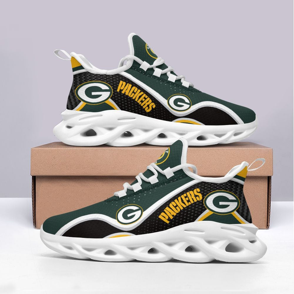 Ideafootwear Green Bay Packers NFL Max Soul Shoes Sneakers For Men And Women