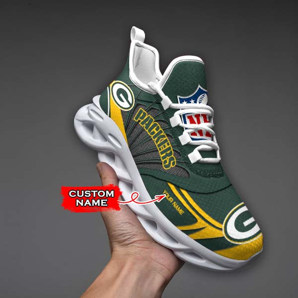 Ideafootwear Green Bay Packers NFL Max Soul Shoes Sneakers For Men And Women