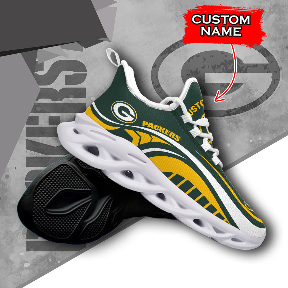 Ideafootwear Green Bay Packers NFL Max Soul Shoes Sneakers For Men And Women