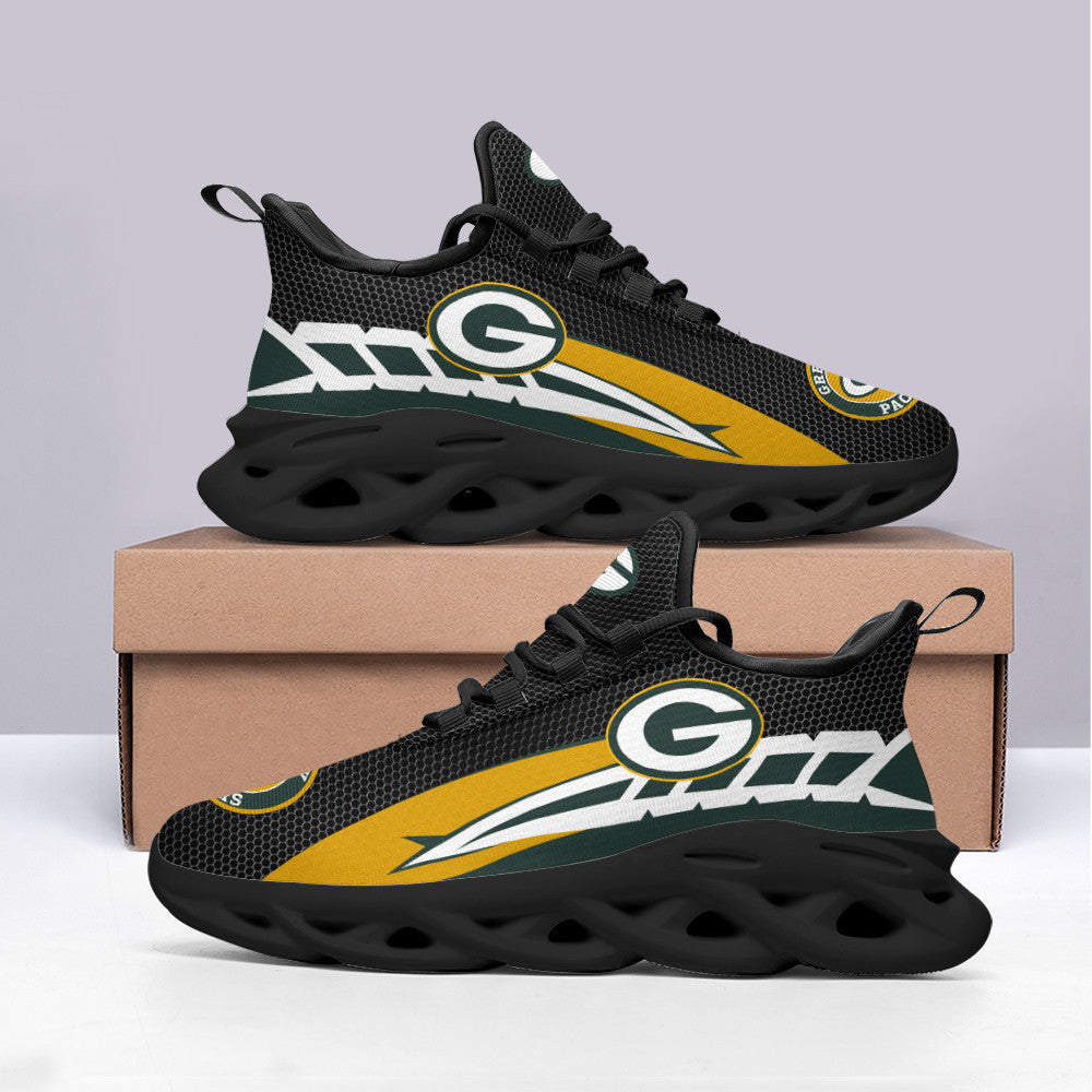 Ideafootwear Green Bay Packers NFL Max Soul Shoes Sneakers For Men And Women