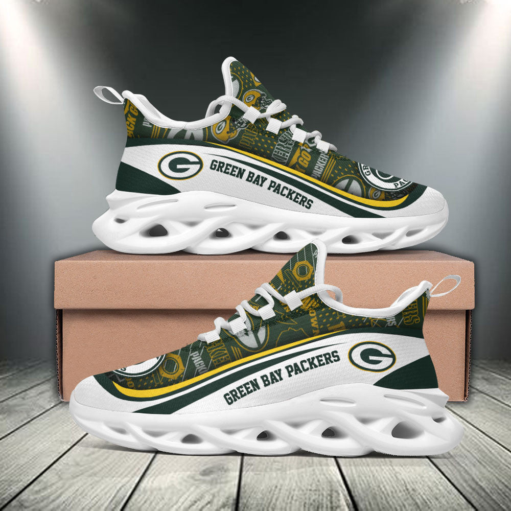 Ideafootwear Green Bay Packers NFL Max Soul Shoes Sneakers For Men And Women