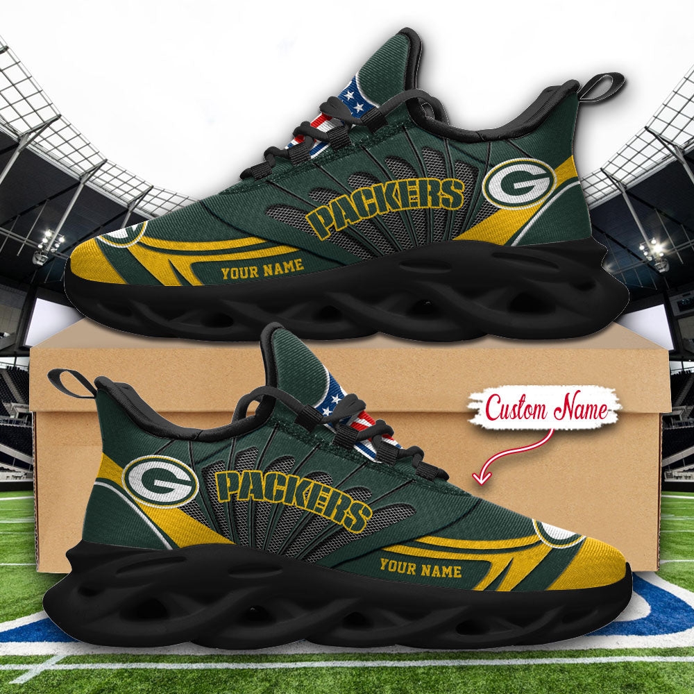 Ideafootwear Green Bay Packers NFL Max Soul Shoes Sneakers For Men And Women