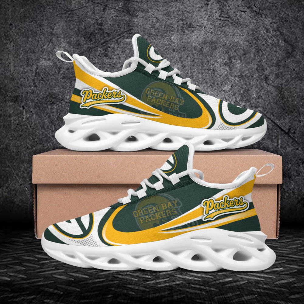 Ideafootwear Green Bay Packers NFL Max Soul Shoes Sneakers For Men And Women