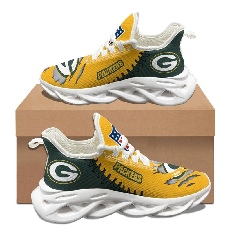 Ideafootwear Green Bay Packers NFL Max Soul Shoes Sneakers For Men And Women