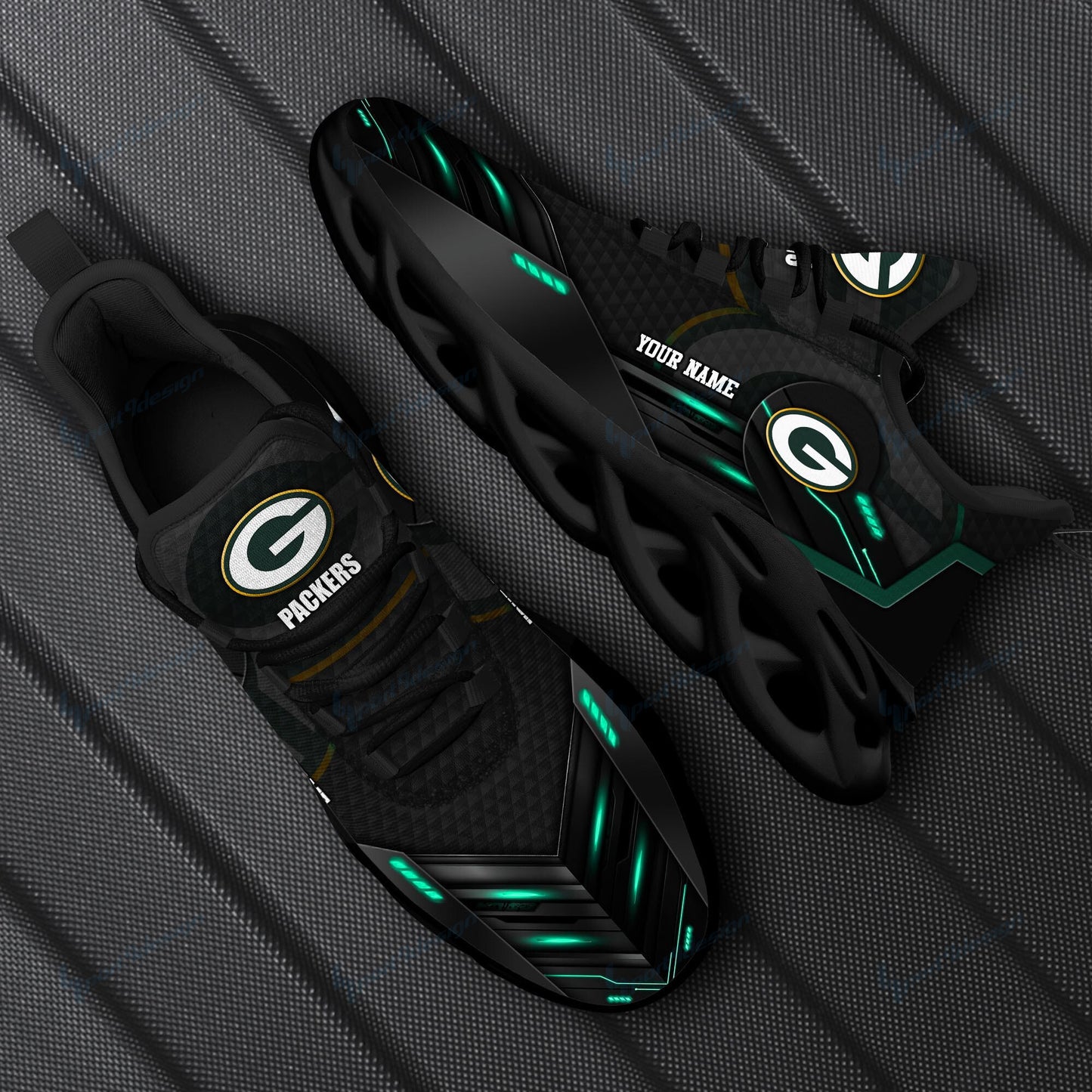 Ideafootwear Green Bay Packers NFL Max Soul Shoes Sneakers For Men And Women