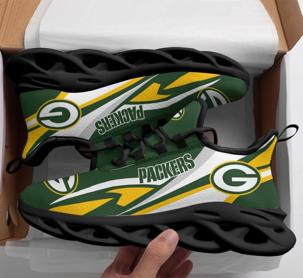 Ideafootwear Green Bay Packers NFL Max Soul Shoes Sneakers For Men And Women