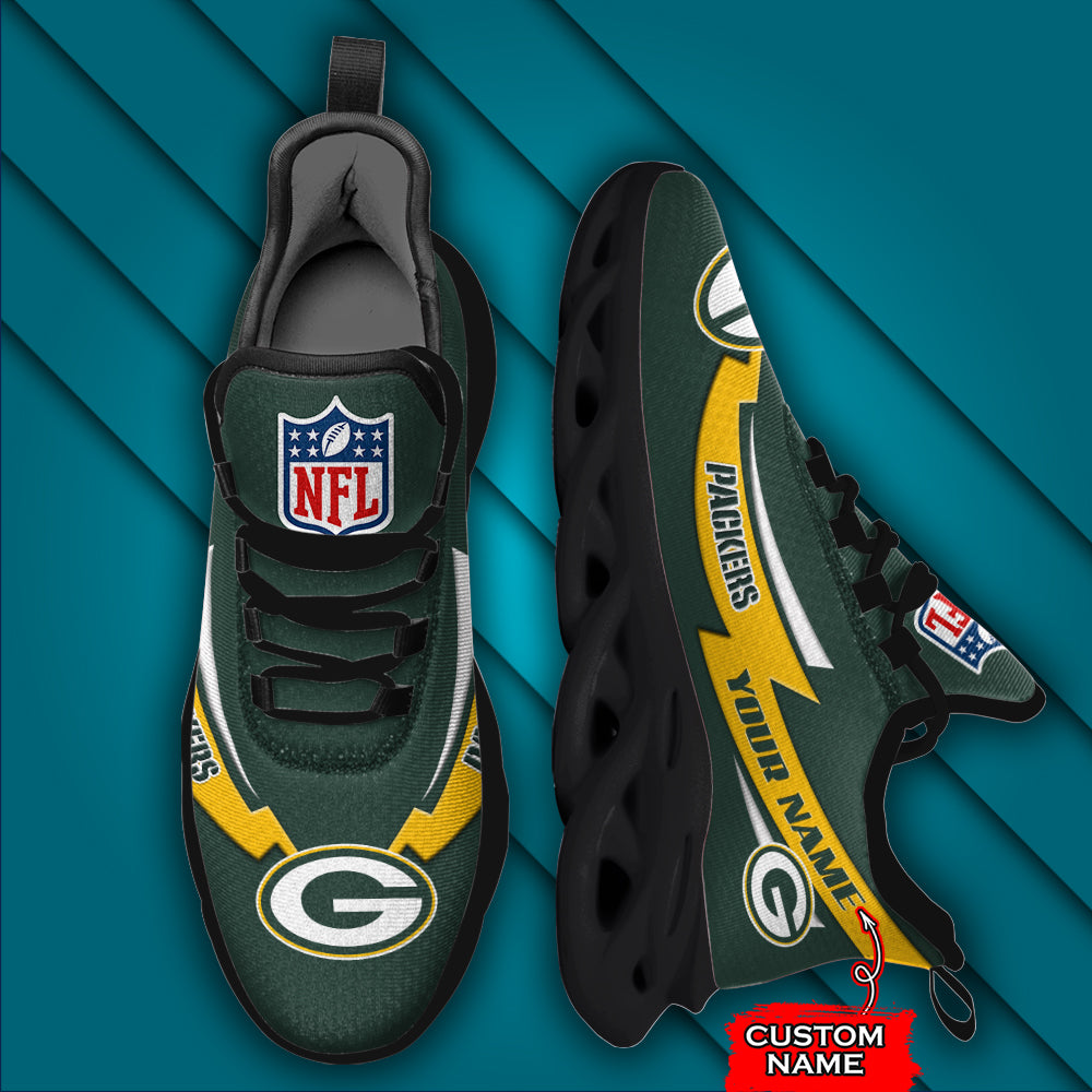 Ideafootwear Green Bay Packers NFL Max Soul Shoes Sneakers For Men And Women