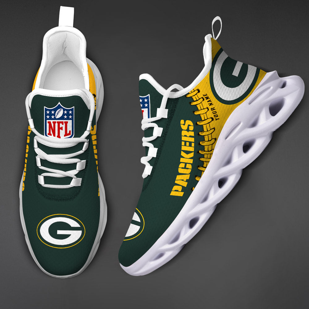 Ideafootwear Green Bay Packers NFL Max Soul Shoes Sneakers For Men And Women