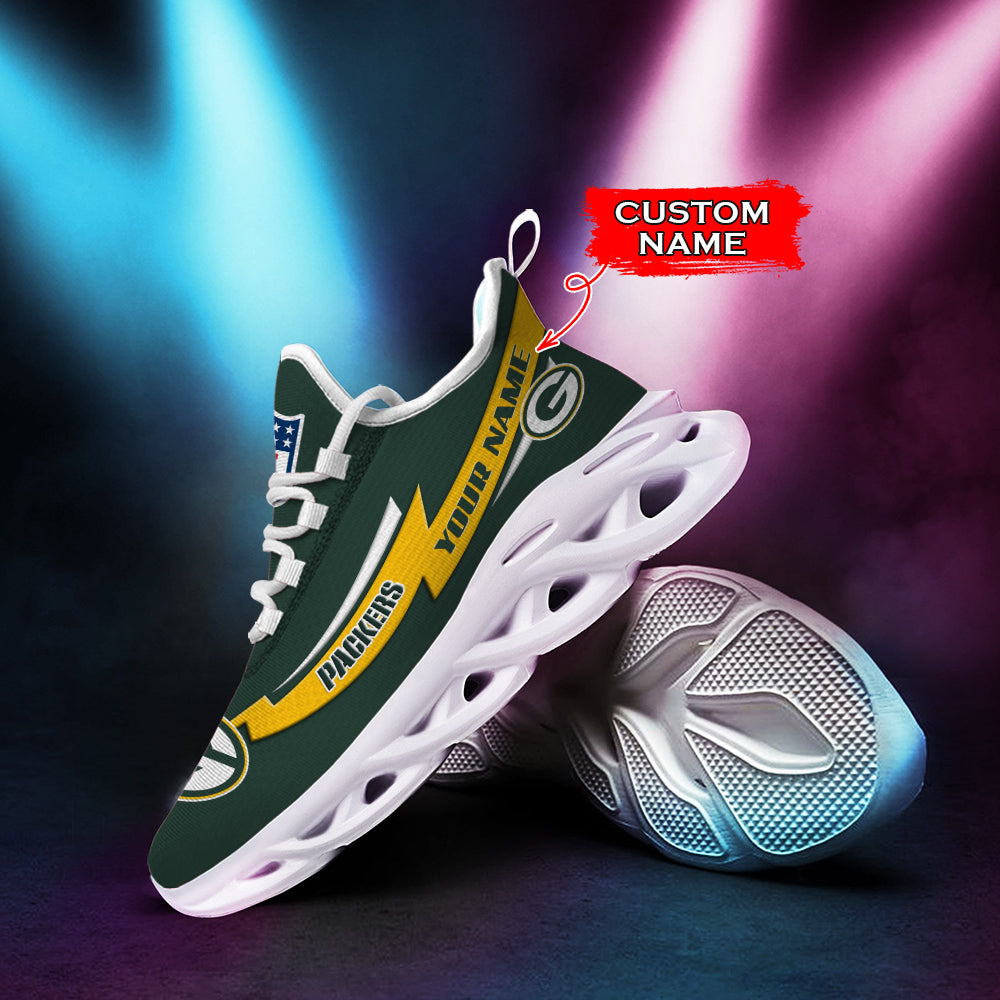 Ideafootwear Green Bay Packers NFL Max Soul Shoes Sneakers For Men And Women