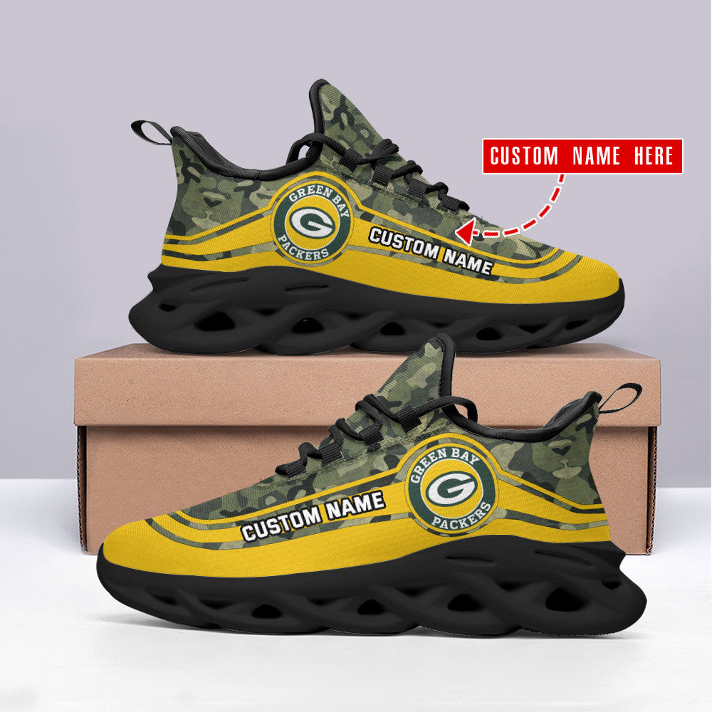 Ideafootwear Green Bay Packers NFL Max Soul Shoes Sneakers For Men And Women