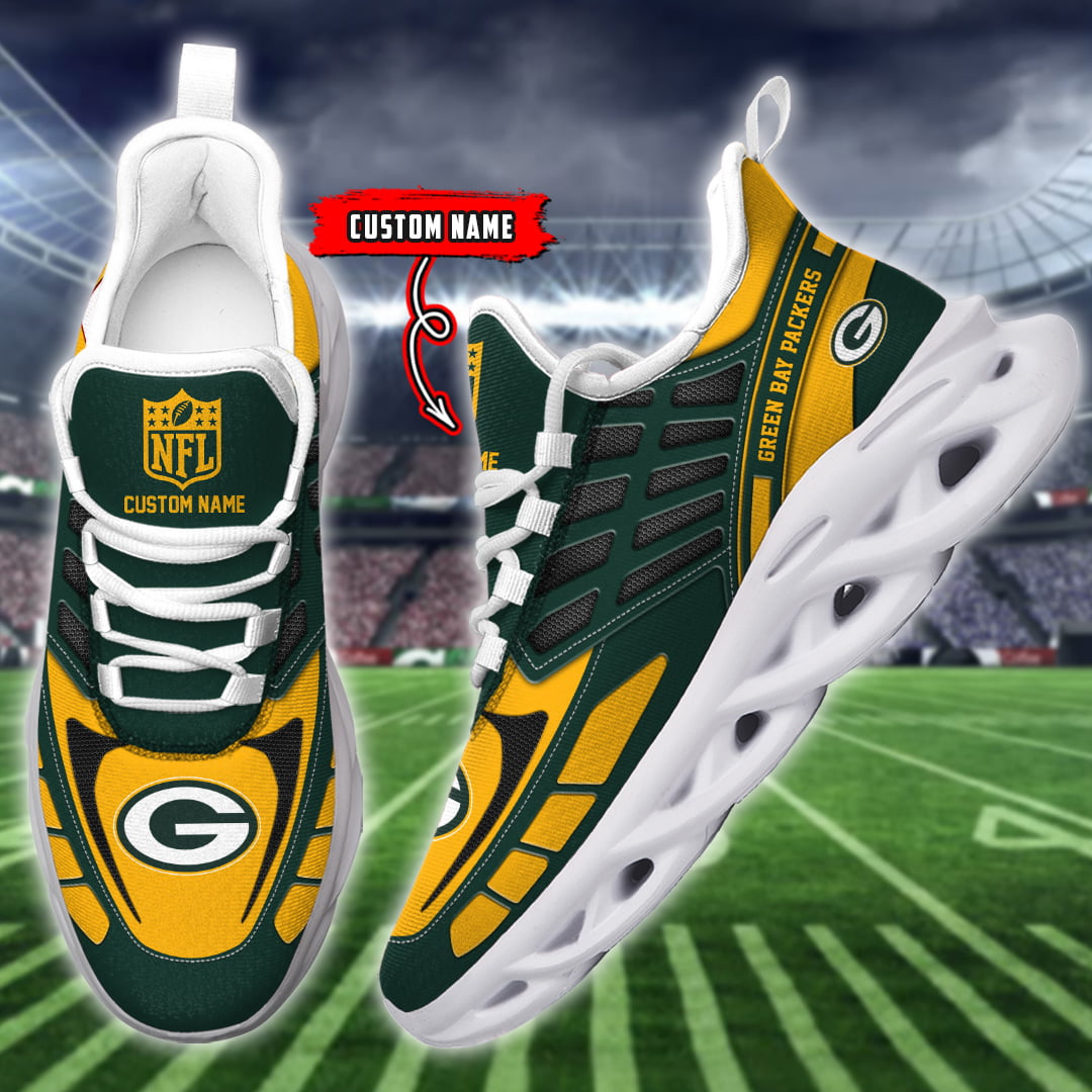 Ideafootwear Green Bay Packers NFL Max Soul Shoes Sneakers For Men And Women