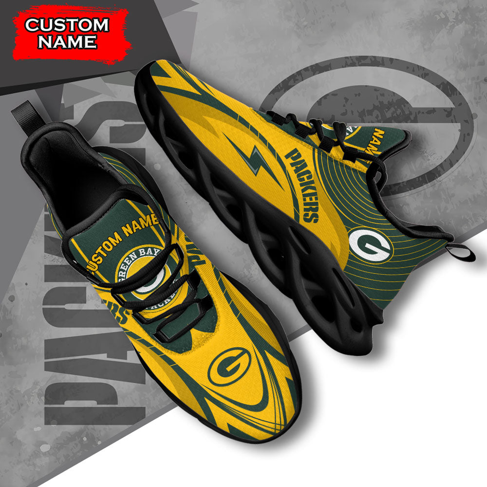 Ideafootwear Green Bay Packers NFL Max Soul Shoes Sneakers For Men And Women
