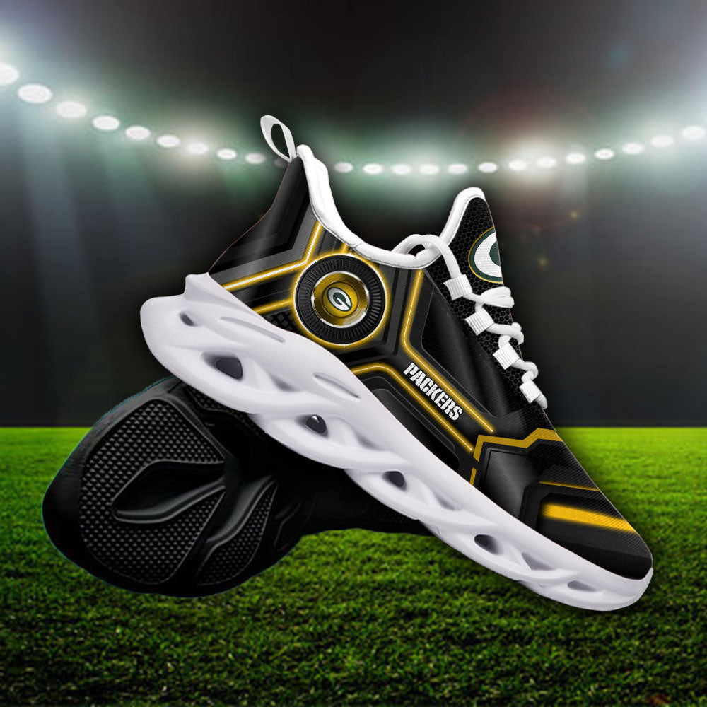 Ideafootwear Green Bay Packers NFL Max Soul Shoes Sneakers For Men And Women