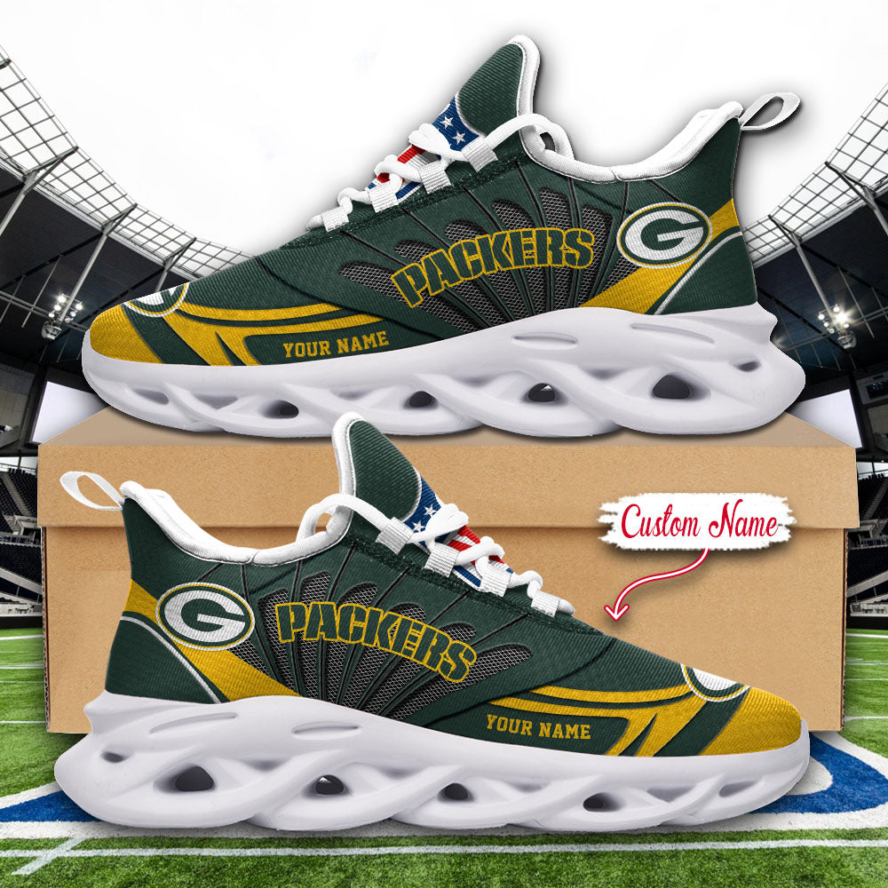 Ideafootwear Green Bay Packers NFL Max Soul Shoes Sneakers For Men And Women