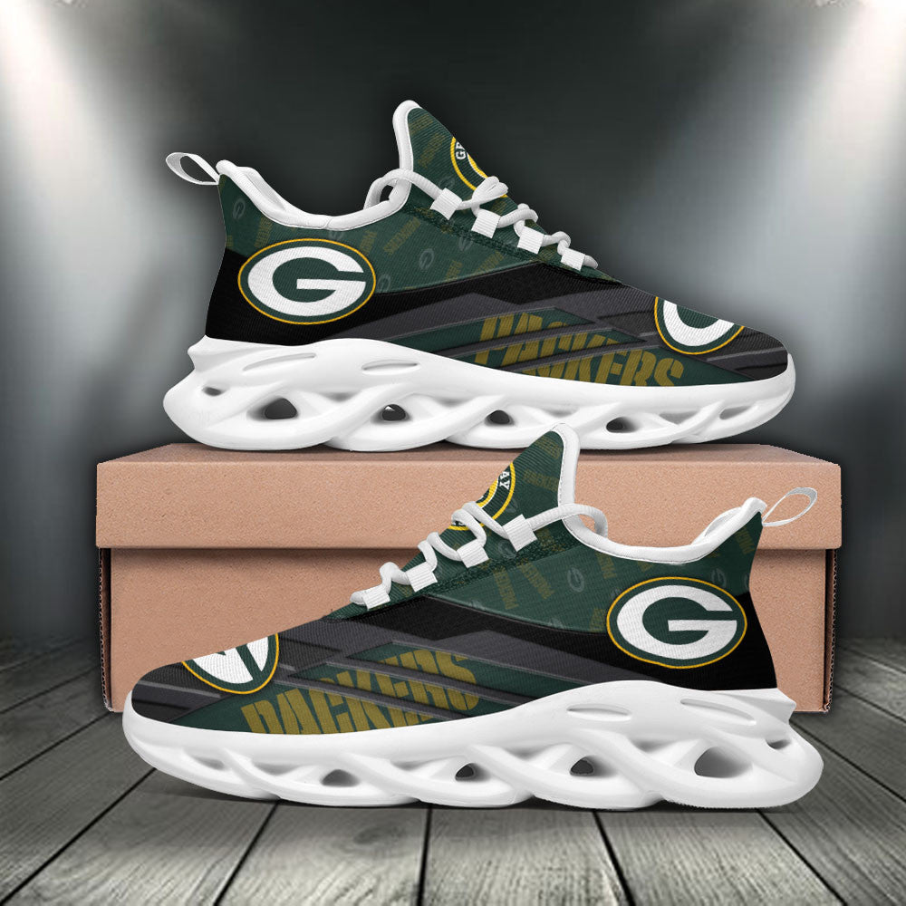 Ideafootwear Green Bay Packers NFL Max Soul Shoes Sneakers For Men And Women