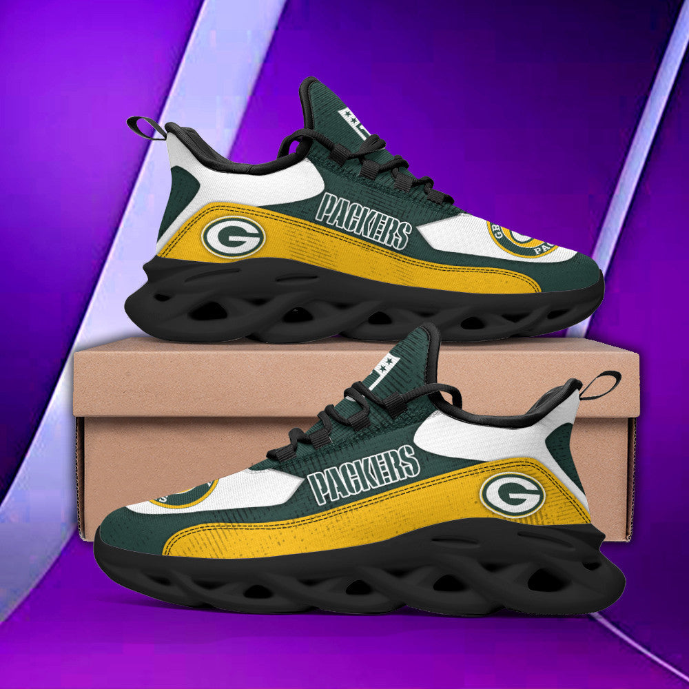 Ideafootwear Green Bay Packers NFL Max Soul Shoes Sneakers For Men And Women
