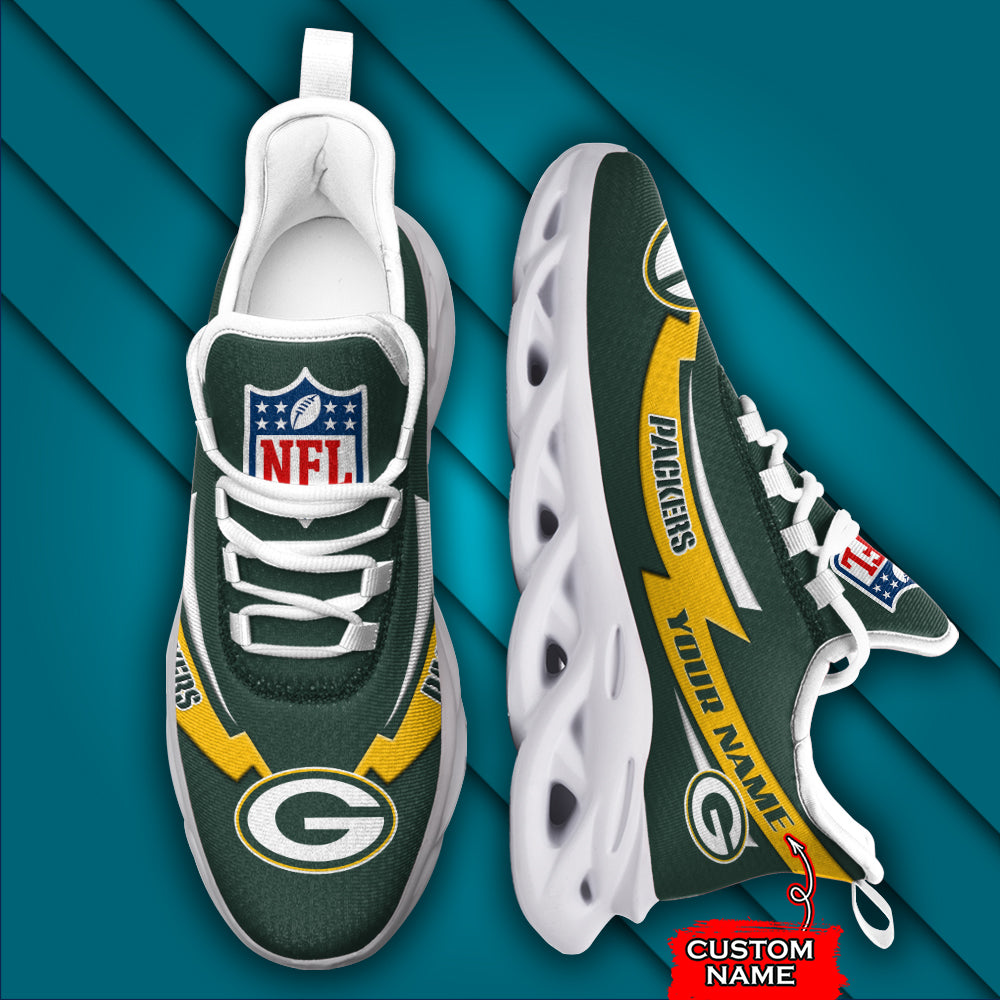 Ideafootwear Green Bay Packers NFL Max Soul Shoes Sneakers For Men And Women