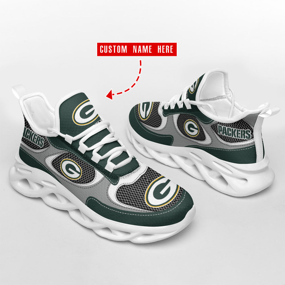 Ideafootwear Green Bay Packers NFL Max Soul Shoes Sneakers For Men And Women