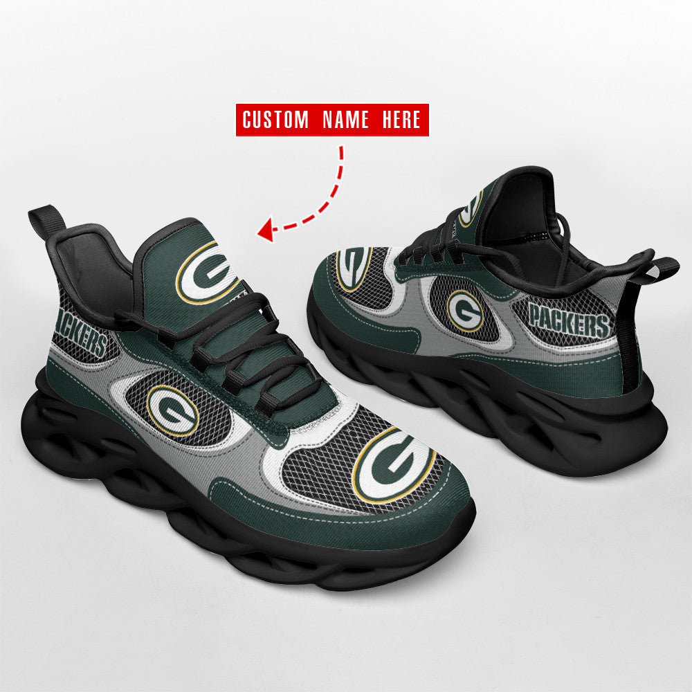 Ideafootwear Green Bay Packers NFL Max Soul Shoes Sneakers For Men And Women