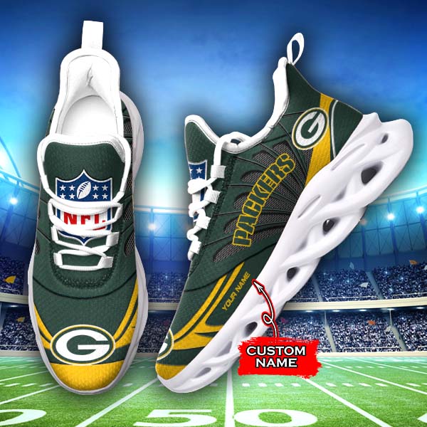 Ideafootwear Green Bay Packers NFL Max Soul Shoes Sneakers For Men And Women